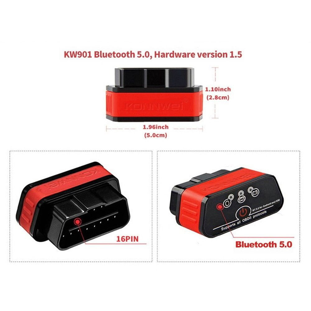 ماژول دیاگ خودرو بلوتوثی ورژن 5 OBD-KW901