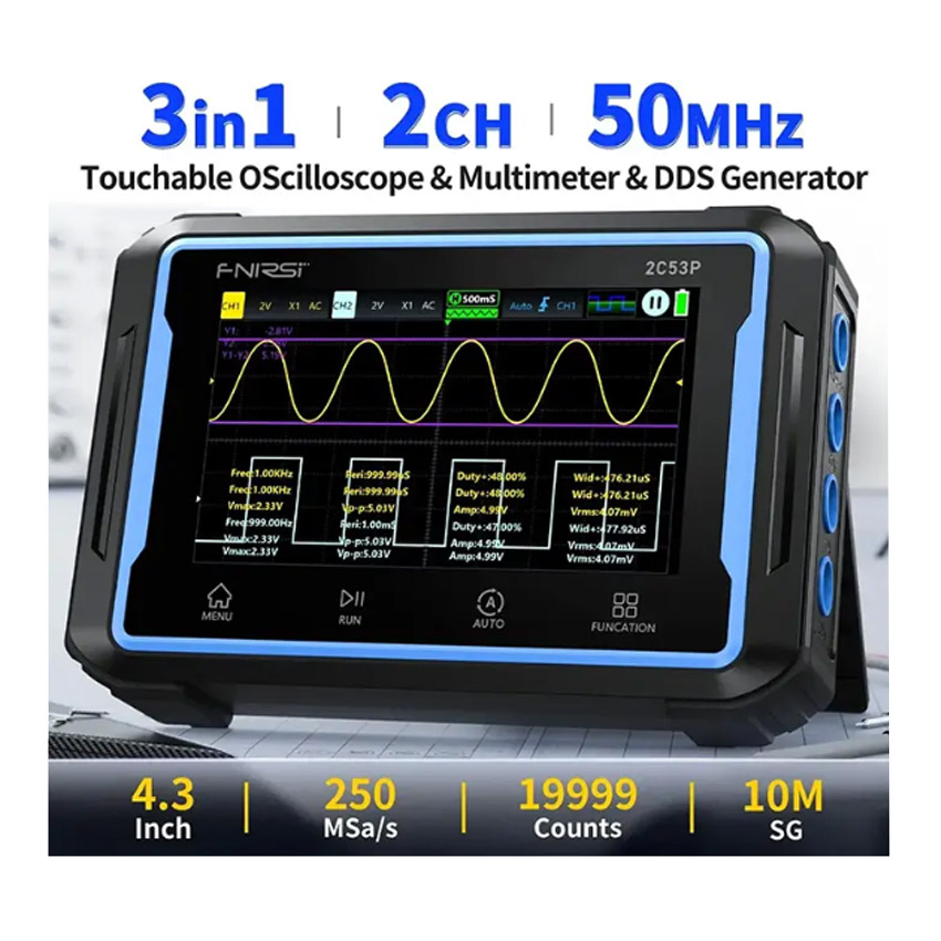 اسیلوسکوپ دو کاناله تبلتی FNIRSI 2C53P ( اصلی )